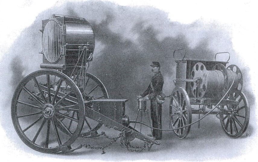 Прожектор французской армии в 1911 году.