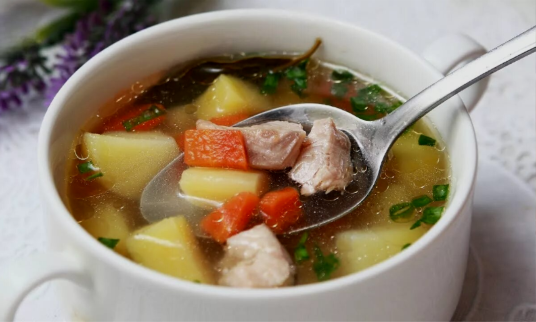 Уха из головы форели