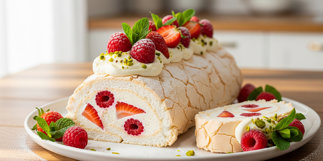 Рецепт меренговый рулет крем маскарпоне - воздушный десерт с нежным сливочным вкусом