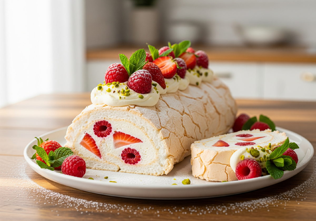 Меренговый рулет крем маскарпоне