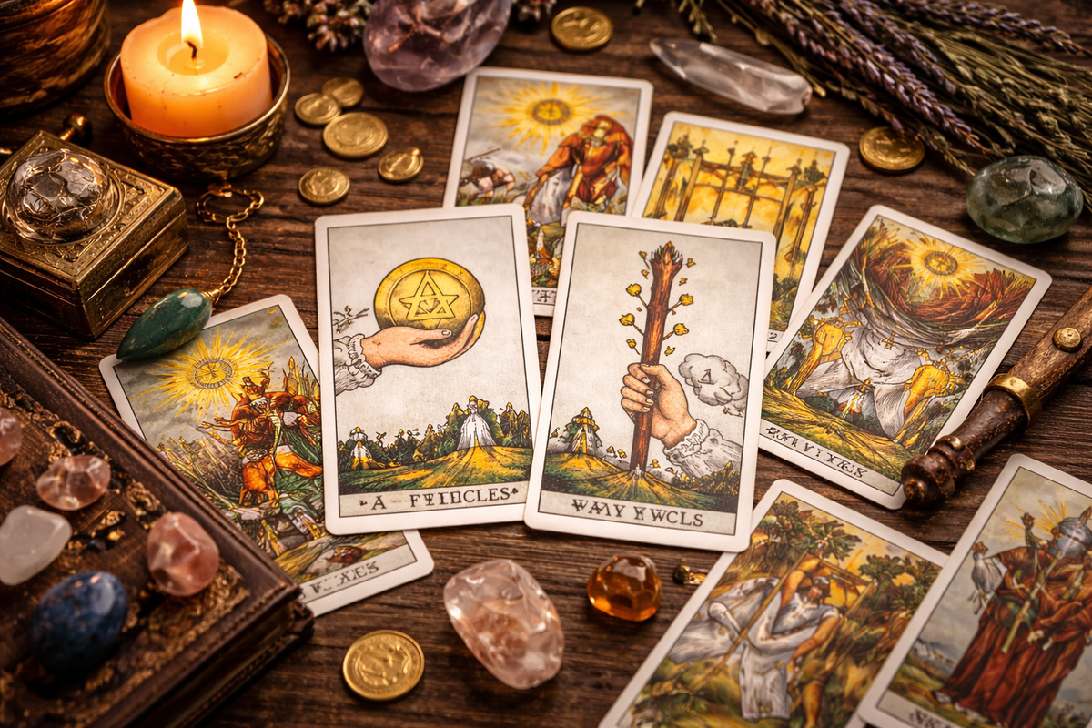 Туз Пентаклей и Туз Жезлов в раскладе про 2026 год