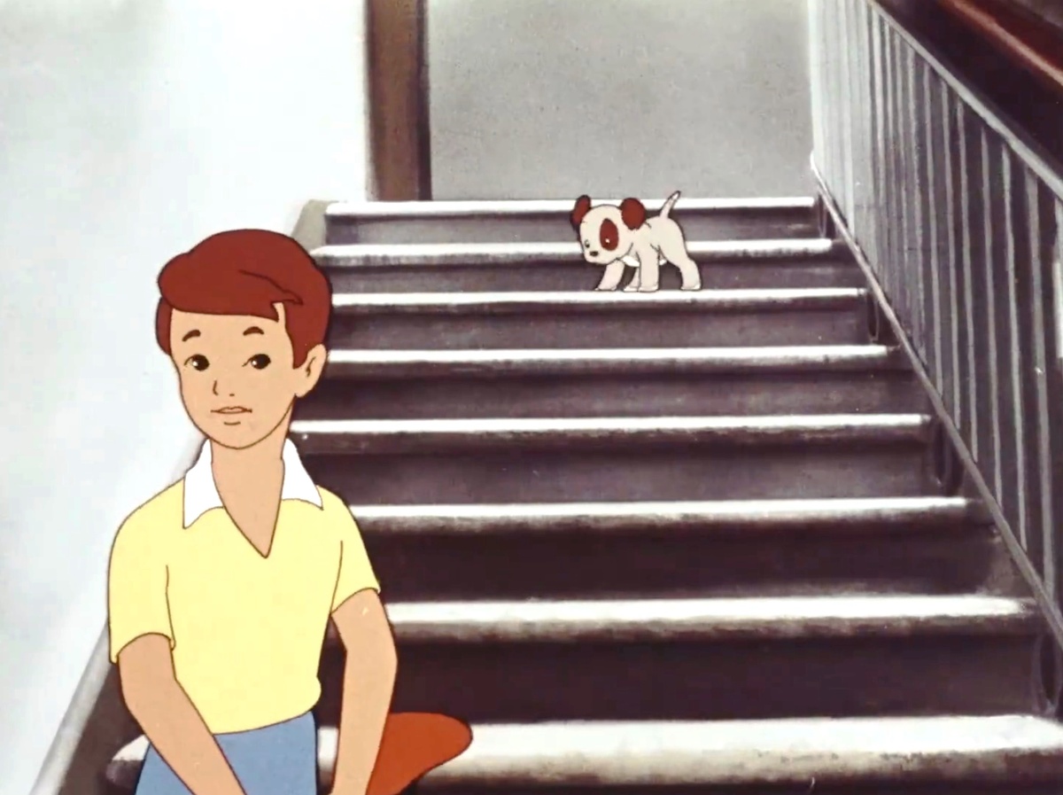 Кадр из мультфильма «Следы на асфальте»