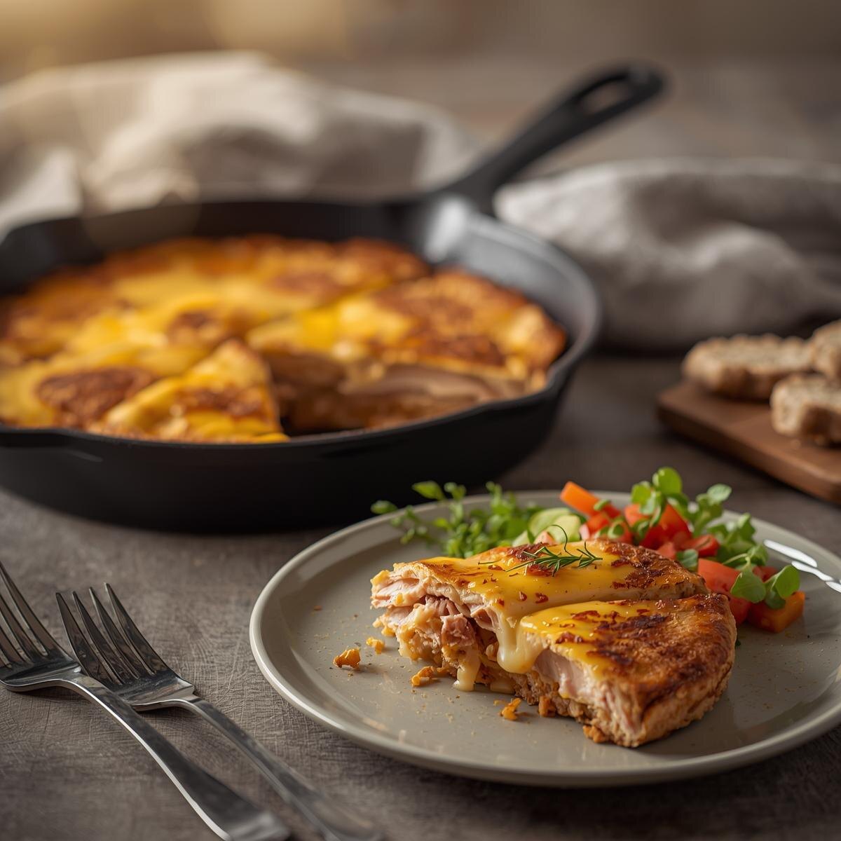 Сырная лепешка с индейкой