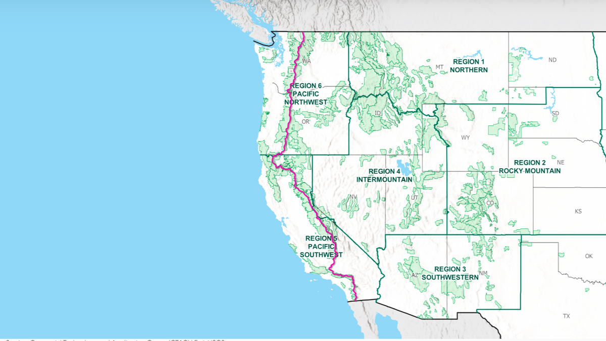 Тихоокеанская горная тропа. Источник pcta.org