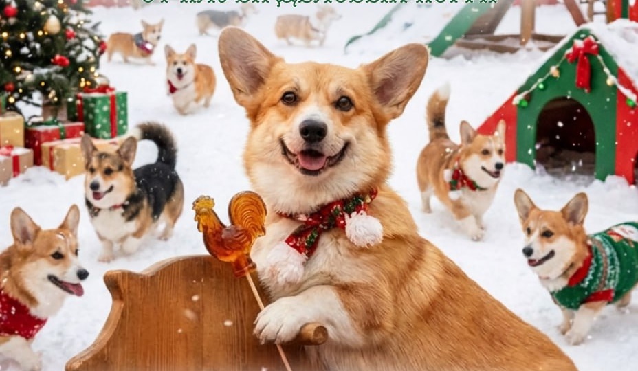 Корги Рождество 2026