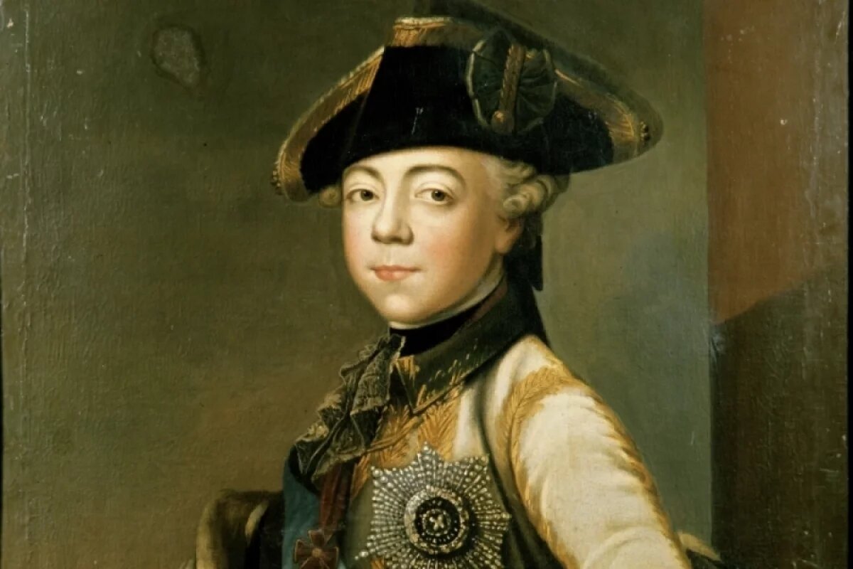    Портрет цесаревича Павла Петровича. Репродукция картины неизвестного художника. Павел I Петрович (1754-1801) — император, правил с 1796 года. Русский музей.