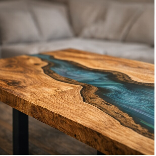  Стол с эпоксидной смолой на заказ