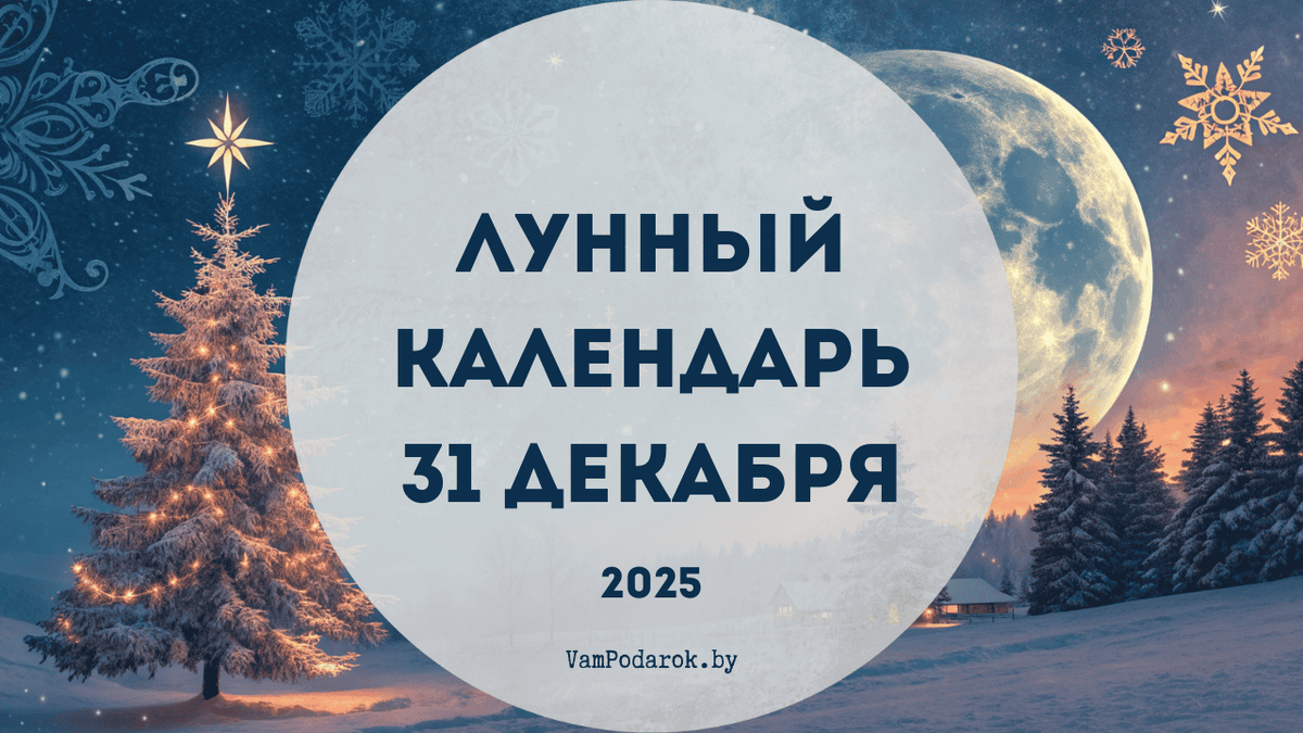 Лунный календарь на 31 декабря 2025 года