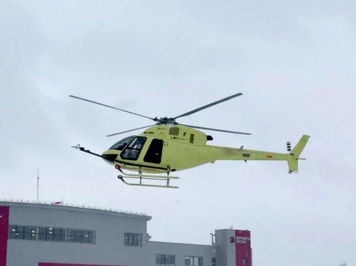    Первый испытательный полет легкого многоцелевого вертолета Ми-34М1 с отечественным двигателем ВК-650В© Фото : Минпромторг России/Telegram