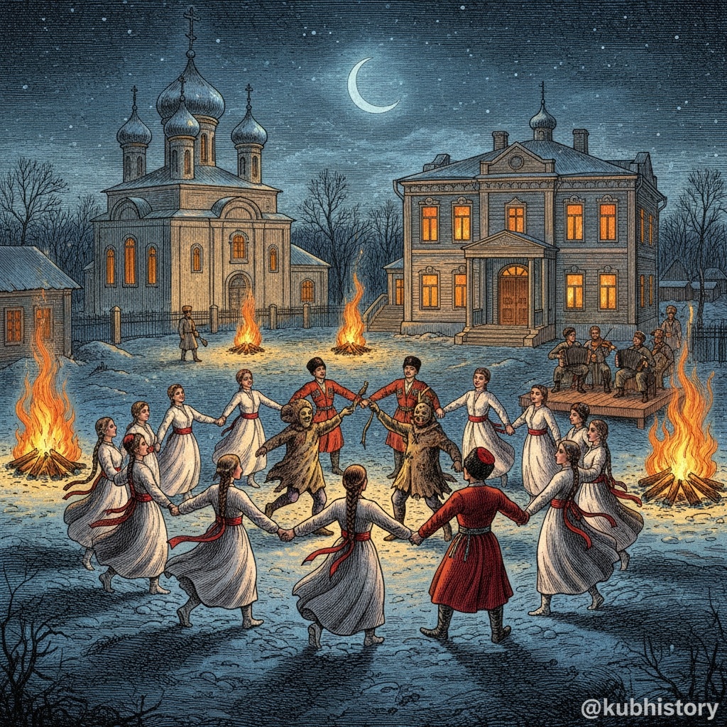 Святки: хороводы на станичной площади, когда весь край поёт и танцует