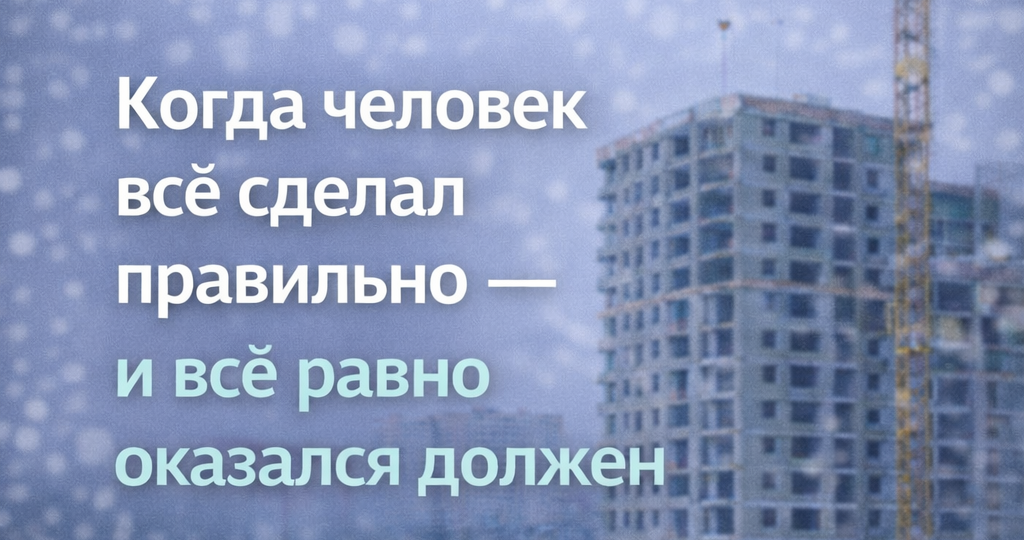 Когда человек всё сделал правильно — и всё равно оказался должен