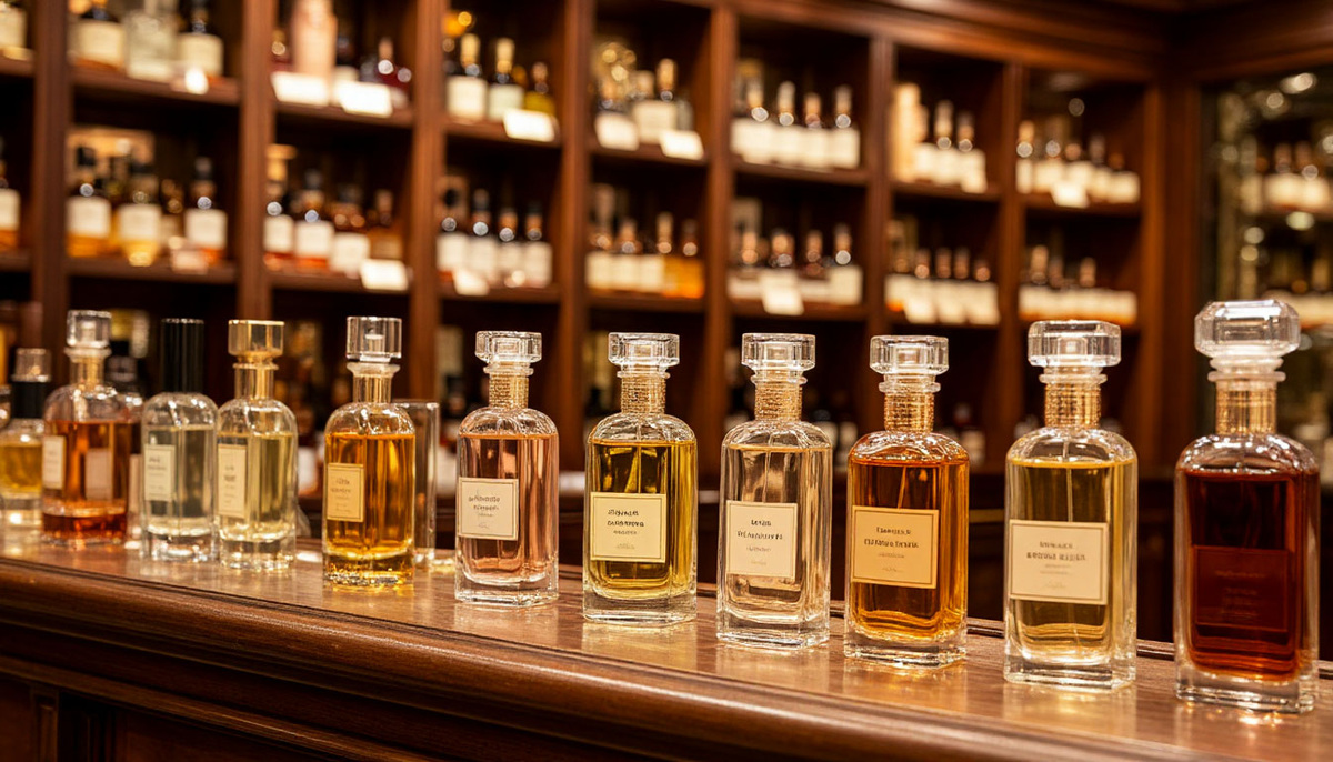 Парфюмерия на полке. ИИ