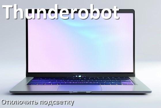 
Как на ноутбуке Thunderobot отключить подсветку клавиатуры