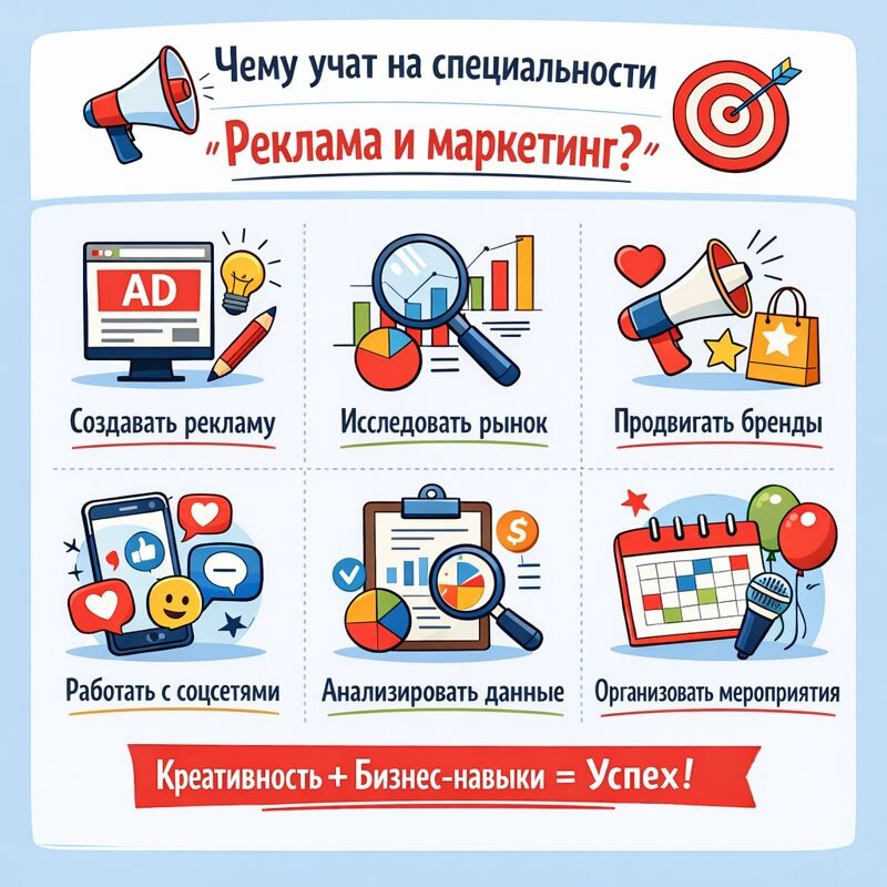 Что входит в обучение маркетингу и рекламе