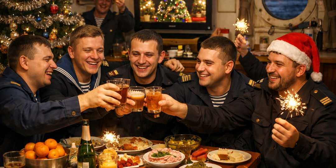 Когда часы бьют двенадцать: как встречают Новый год те, кто в море