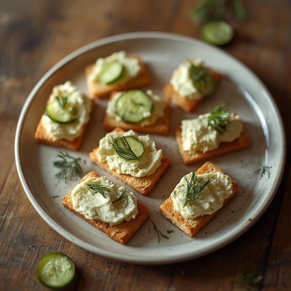 Канапе с огурцом