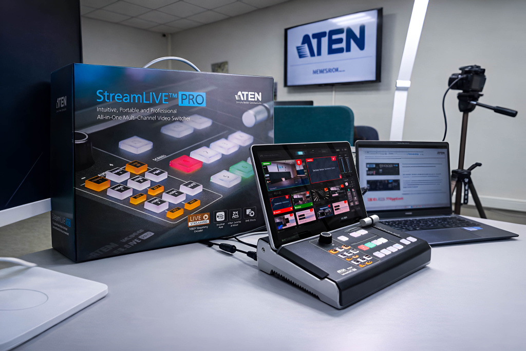 Всем привет! Сегодня у нас на столе микшер для онлайн стримов и потокового вещания — ATEN UC9040.

