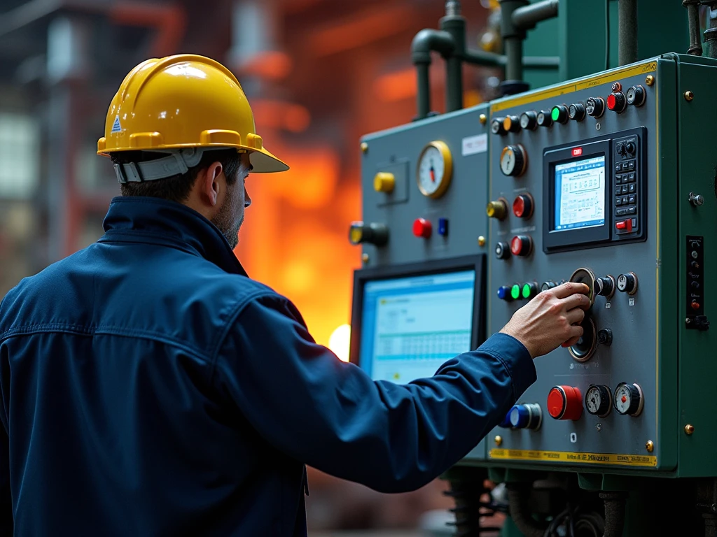 Оператор пульта управления электропечей