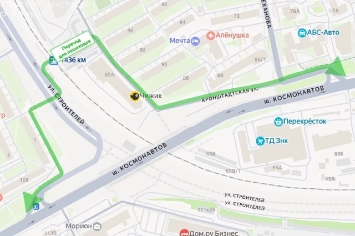    Появилась схема обхода участка шоссе Космонавтов, который закроют в Перми