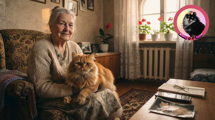 кот и пенсионерка
