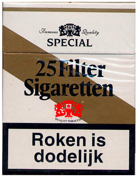 Filter Sigaretten Gold. Нидерланды, 2000-х годов выпуска. 25 штук, с фильтром, в коробке с откидной крышкой, в целлофане. Смола 8 мг, никотин 0,7 мг. Цена (была) 4,20 €. Производитель - ? Владелец торговой марки - ?