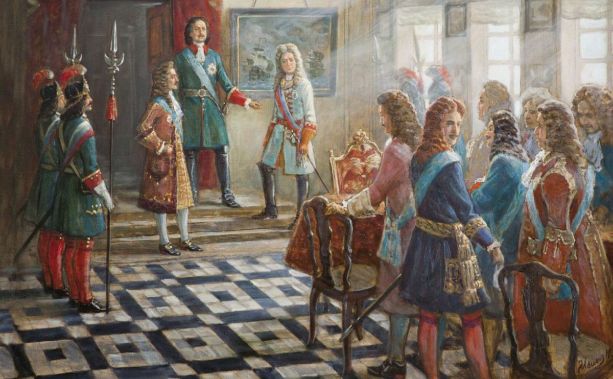 Петр I постановил, что  каждый дворянин был обязан посвящать значительную часть своей жизни служению Отечеству