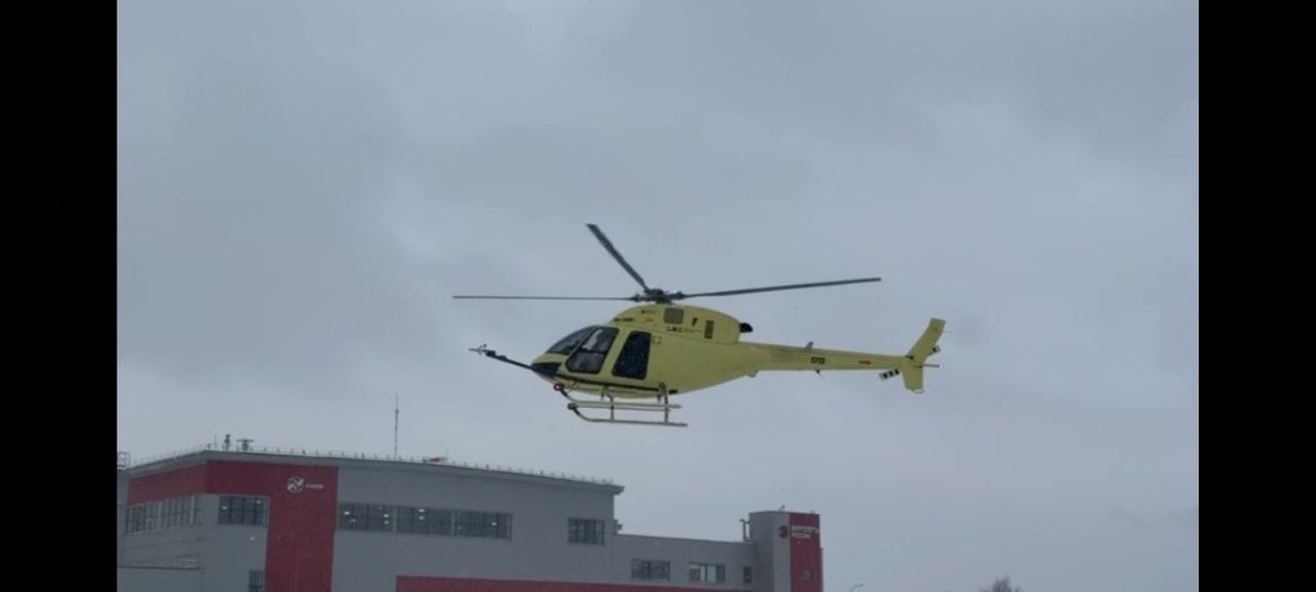 Эпизод из видео с первым полетом вертолета Ми-34М1, опубликованного в официальном Telegram-канале Ростеха.