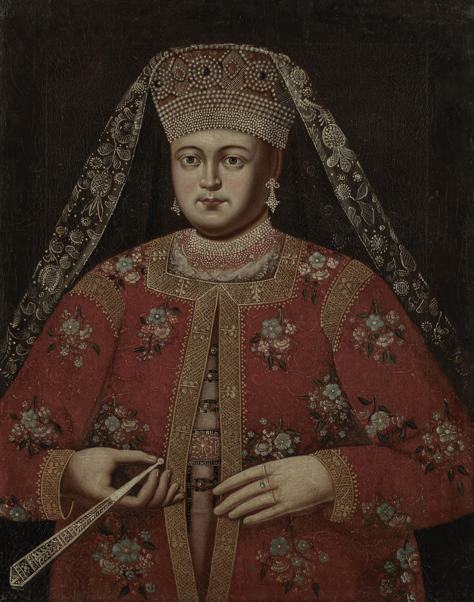 «Портрет царицы Марфы Матвеевны Апраксиной», неизвестный художник. Россия, XVIII век