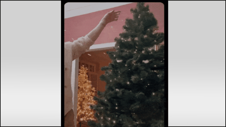    Алексей Воробьёв наматывает метры "росы" на хвойную красавицу. Видео: ТГ-канал @starsdustpro