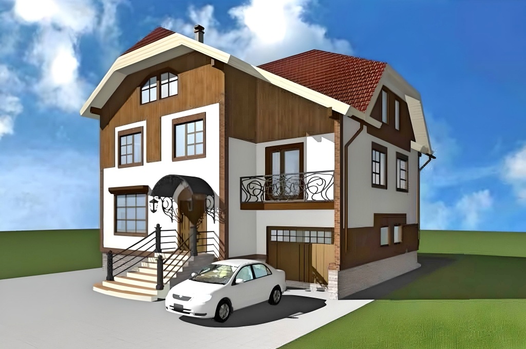 Эскизный проект дома из бруса