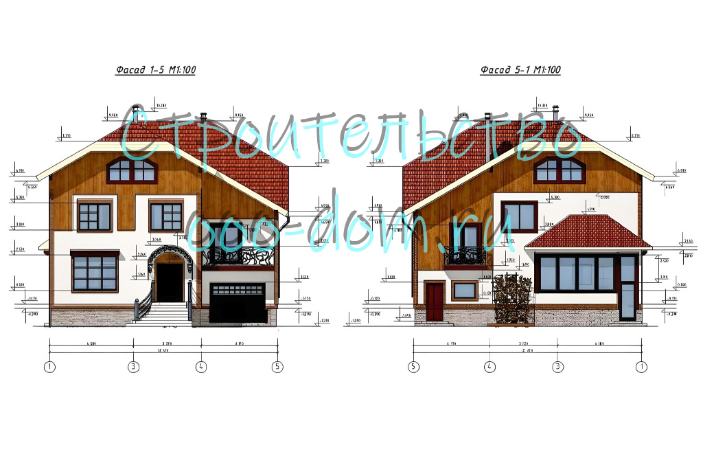 Архитектурный проект дома из бруса