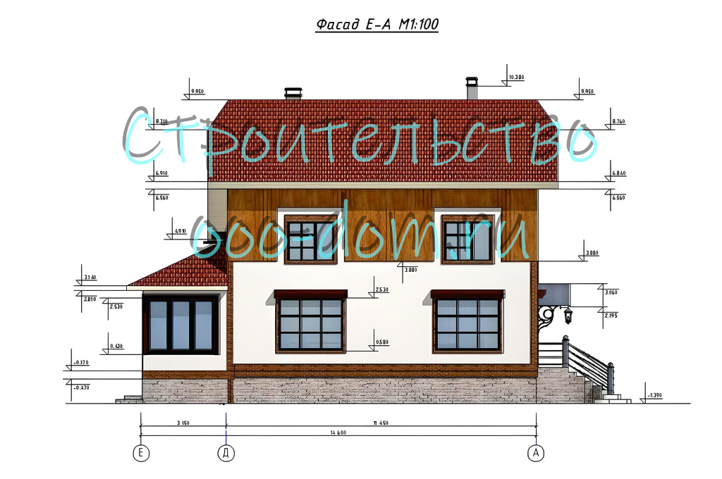 Архитектурный проект дома из бруса