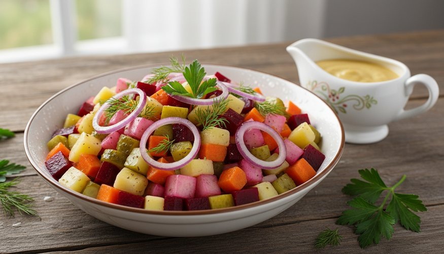 Обычный Винегрет, но с “изюминкой”. Добавляю в заправку этот продукт, и вкус меняется кардинально!