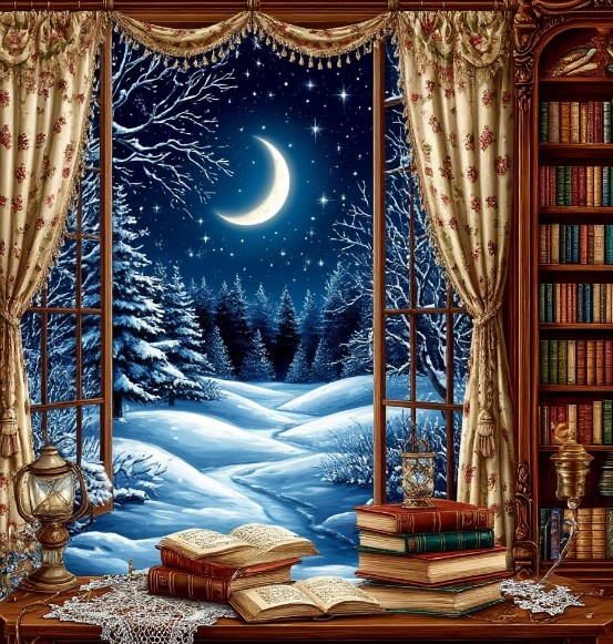 Создано нейросетью. Именно так выглядит стол. Гора книг. 