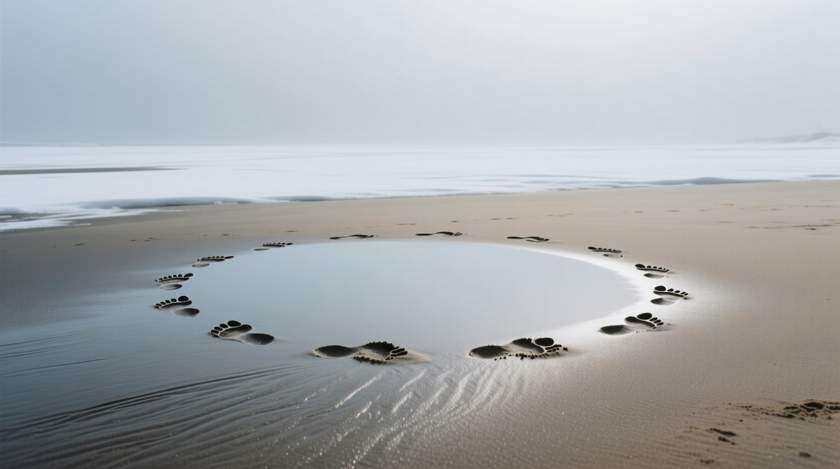 Круг на песке