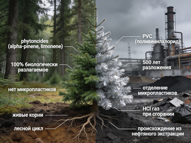 Рубить и никаких гвоздей, - берем живую елку
