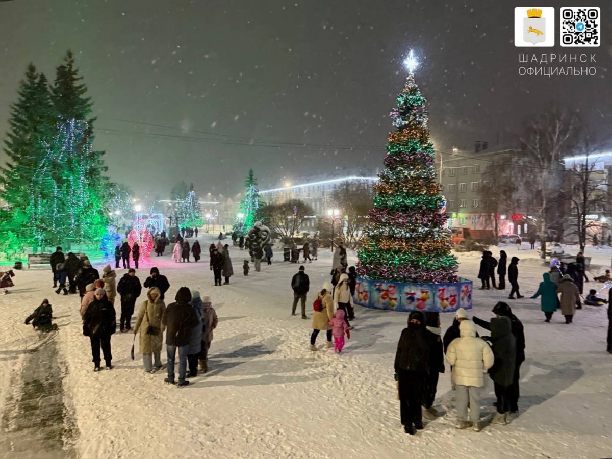    В Шадринске состоялась торжественная церемония зажжения главной новогодней елки