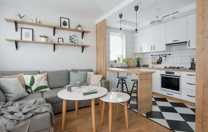 5 приемов для оформления маленькой кухни-гостиной, чтобы поместилось все и даже больше