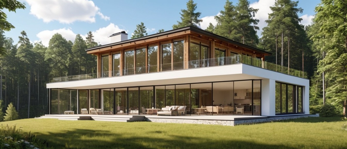 Панорамное остекление загородного дома — другие нагрузки и условия, чем в квартире.