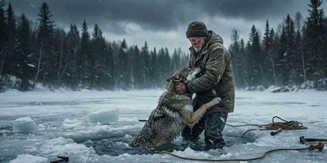 НА ЛЬДУ ТАЁЖНОЙ РЕКИ...