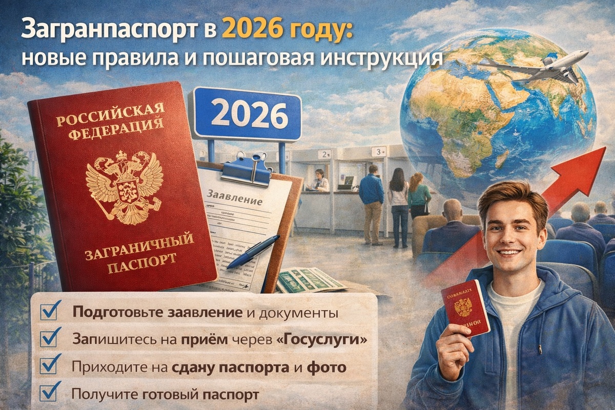 Планируете отпуск за границей в новом году? С 2026 года правила выезда за рубеж для детей ужесточились. В этой статье — всё, что нужно знать о порядке оформления загранпаспорта в 2026 году: виды, цены, сроки и важные изменения.