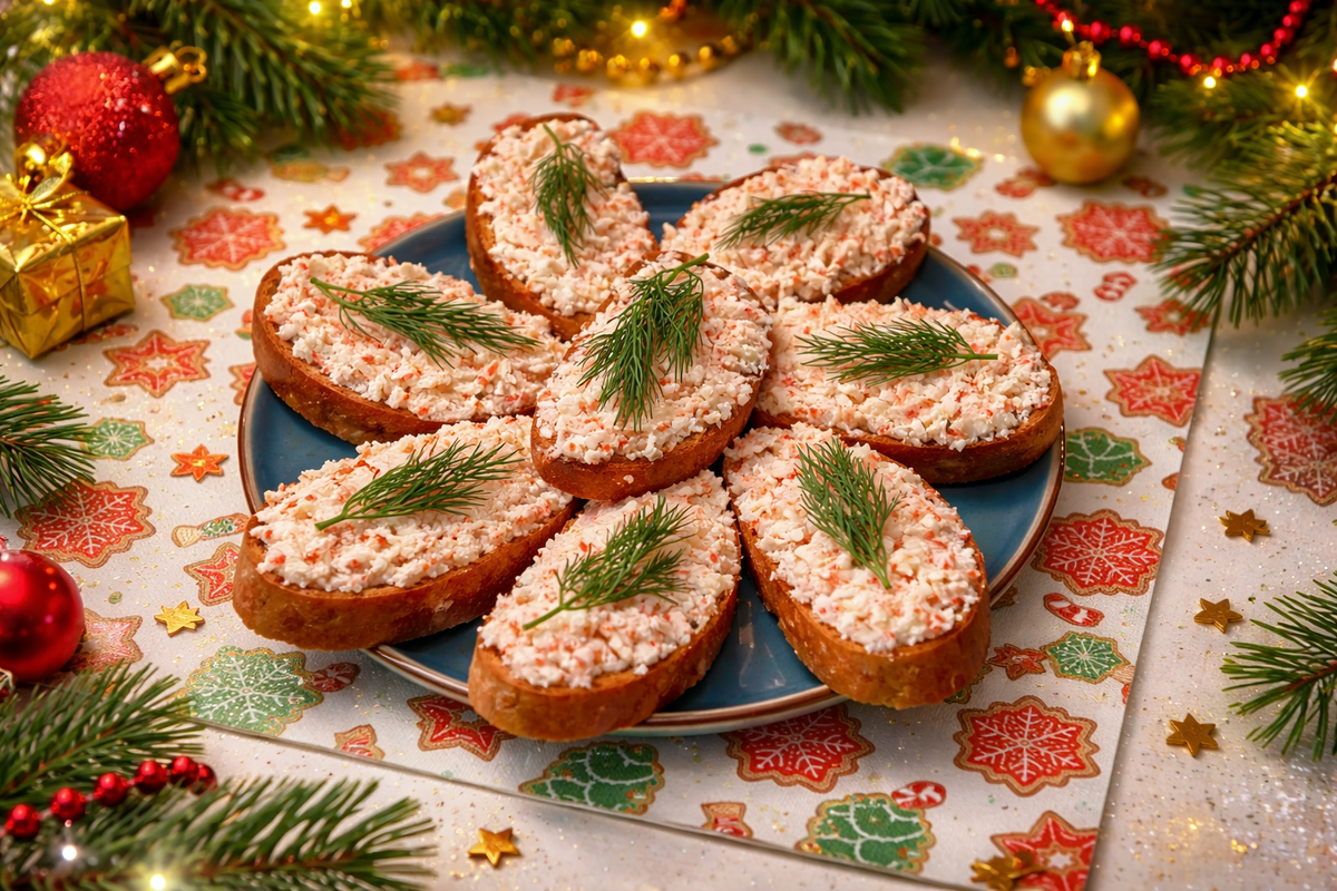 бутерброды с крабовыми палочками и сыром