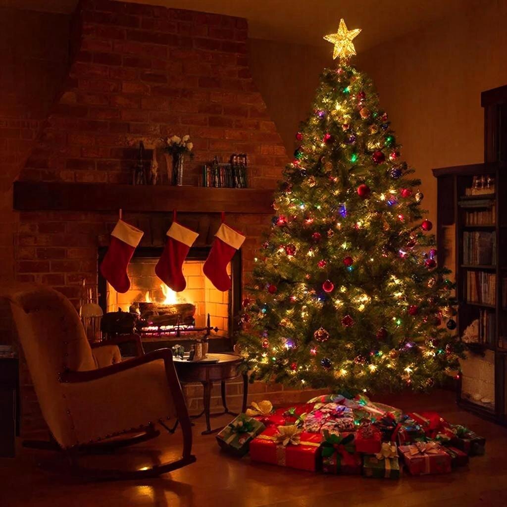 Рождественская/новогодняя ёлка (сгенерировано нейросетями) 