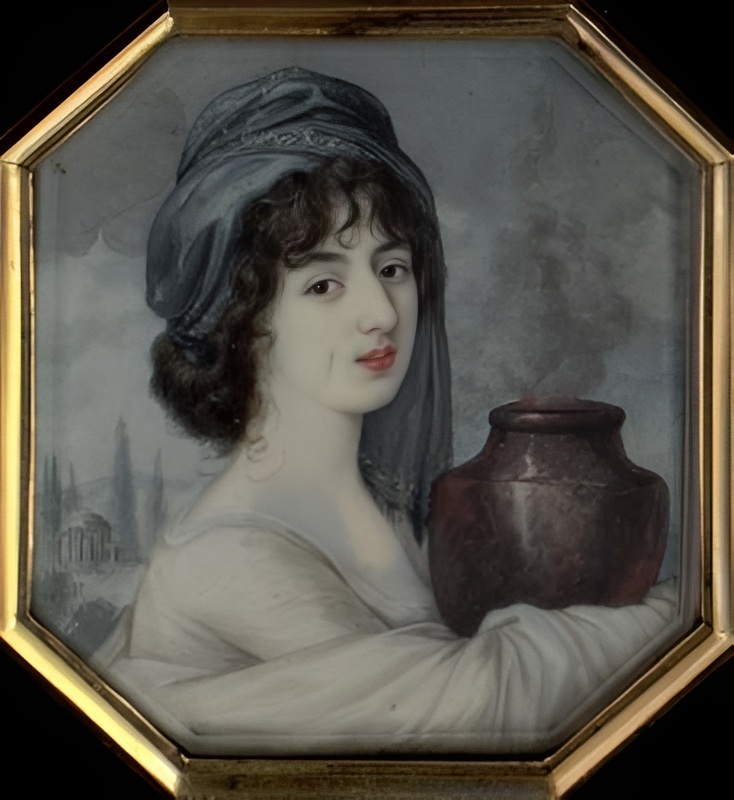 Питер Эдуард Строли «Портрет графини Марии Григорьевны Разумовской, с дымящейся курильницей в руках» / Государственный музей истории российской литературы имени В.И. Даля / goskatalog.ru