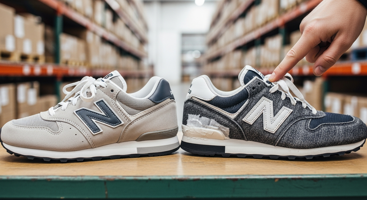 «Паль» года: Как отличить поддельные кроссовки New Balance и Nike от оригинала прямо на ПВЗ (5 признаков, о которых молчат продавцы). Иллюстрация автора.
