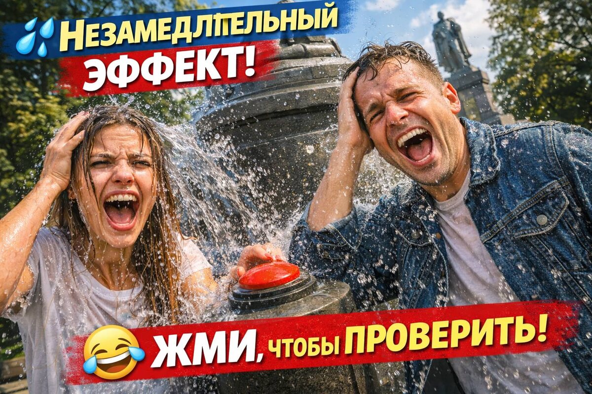😱Сюрприз в парке! Нажал кнопку — промок до нитки! 💦 Смех гарантирован