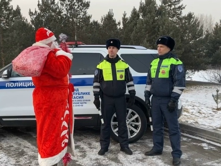     Госавтоинспекторы загадали желания Деду морозу на благо жителей Хакасии. Фото: скриншот видео от Госавтоинспекции по РХ