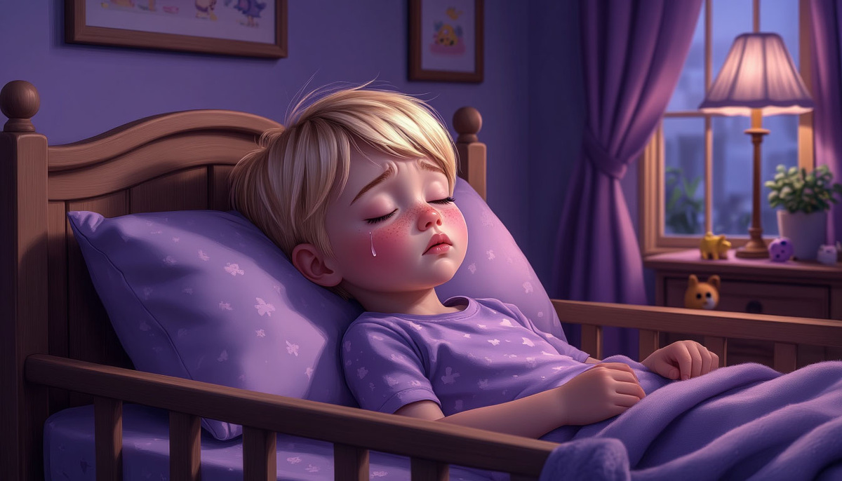 Крошка-Алиса спит в кроватке. Изображение от ИИ Шедеврум
