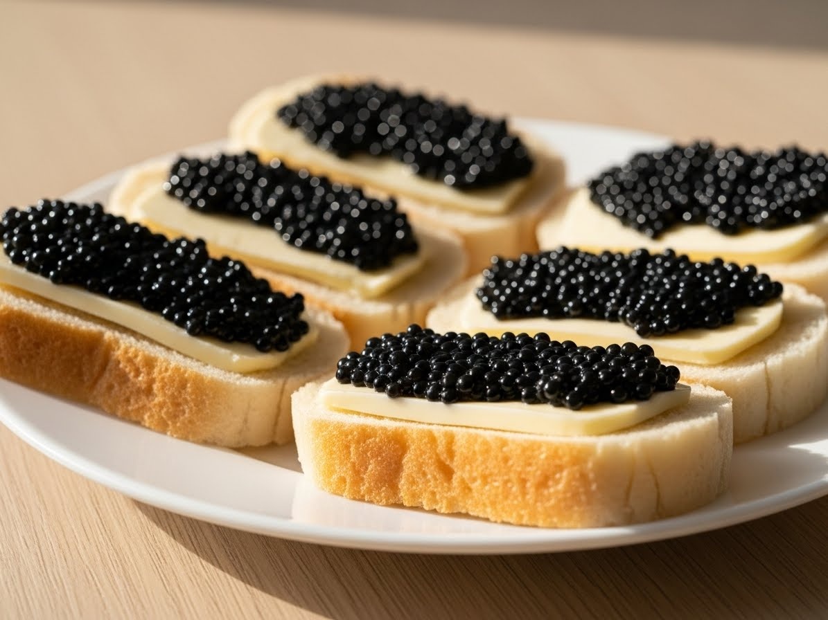 Бутерброды с чёрной икрой