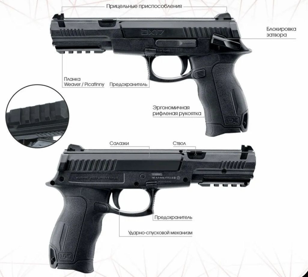 С виду классический спринговый пистолет